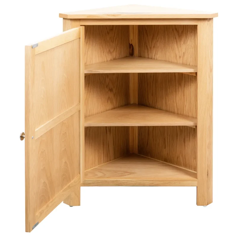 Armoire d'angle avec grand espace de rangement 59 x 45 x 80 cm style moderne en bois chêne 02_0046309