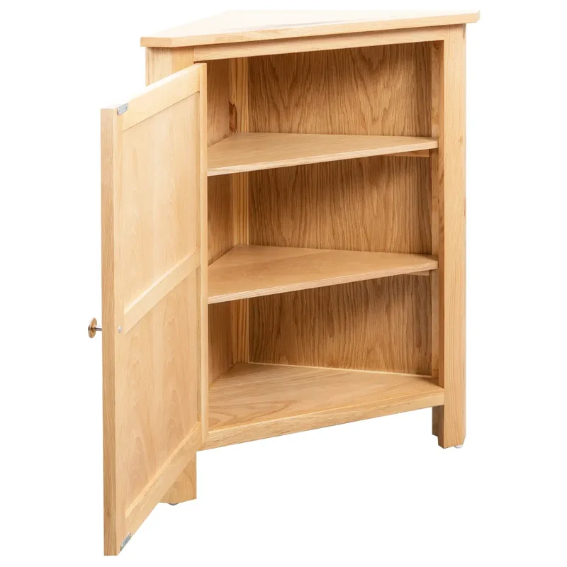 Armoire d'angle avec grand espace de rangement 59 x 45 x 80 cm style moderne en bois chêne 02_0046309
