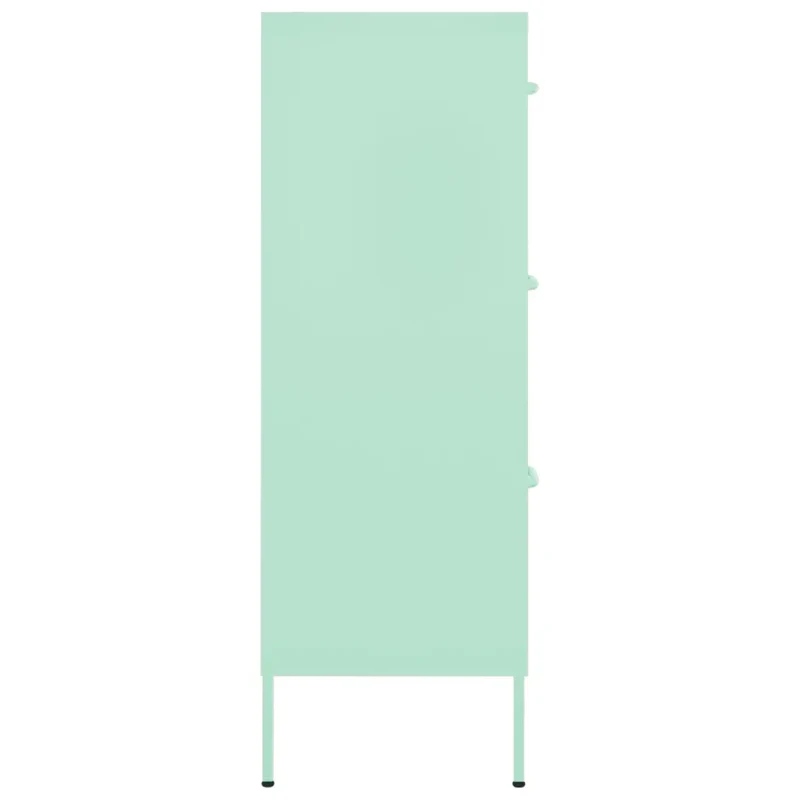 Armoire à tiroirs moderne rangement 80 x 35 x 101 cm avec 6 tiroirs glissières en acier menthe 02_0046840