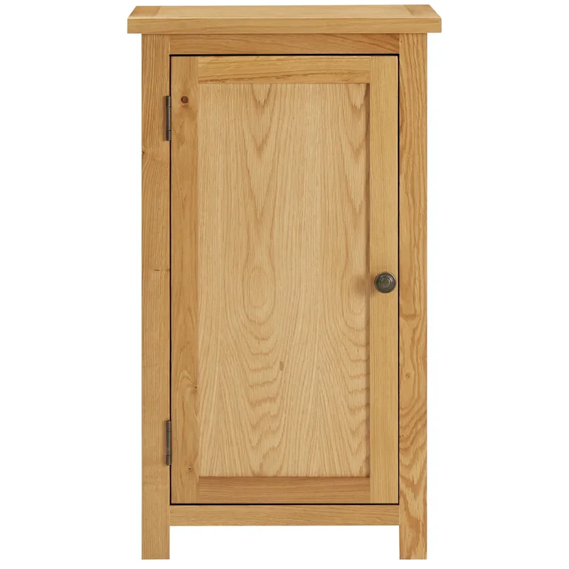 Armoire de rangement rustique bois de chêne massif 45 x 32 x 85 cm avec étagères pratiques en bois naturel 02_0046489