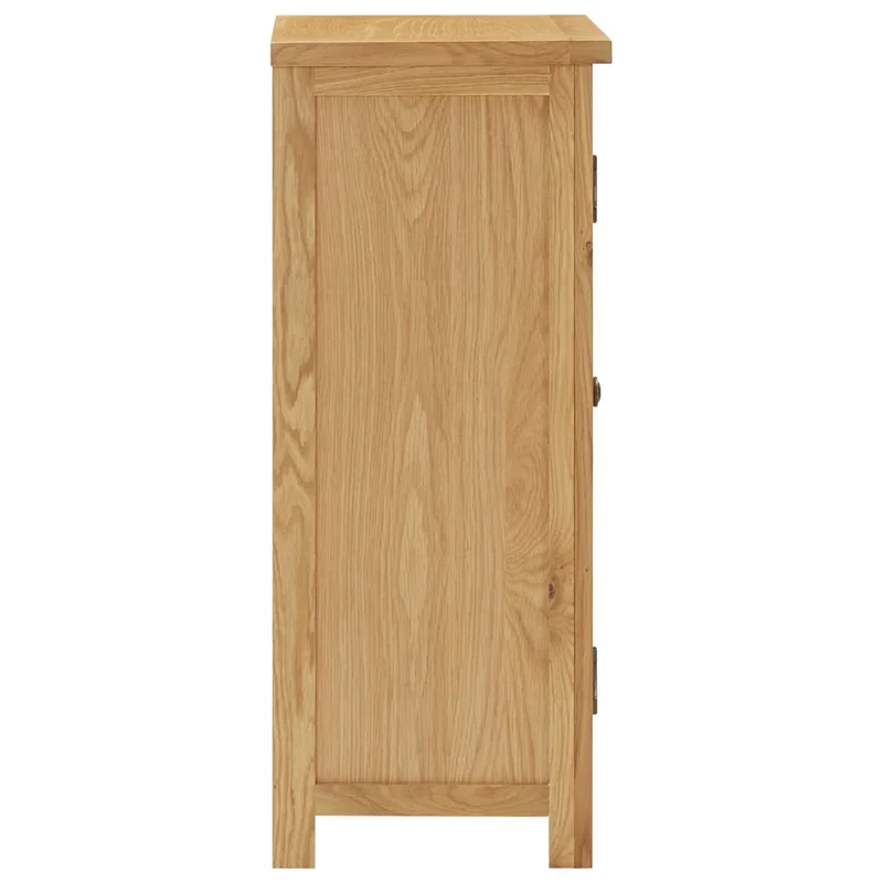 Armoire de rangement rustique bois de chêne massif 45 x 32 x 85 cm avec étagères pratiques en bois naturel 02_0046489