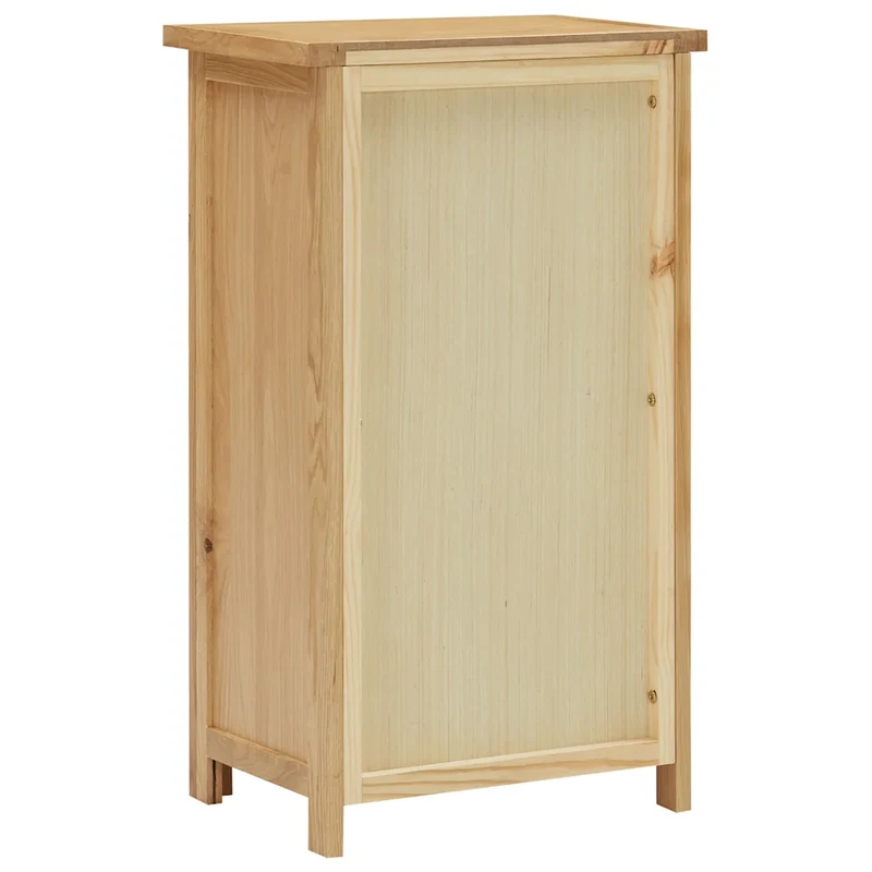 Armoire de rangement rustique bois de chêne massif 45 x 32 x 85 cm avec étagères pratiques en bois naturel 02_0046489