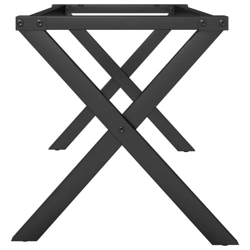 Pieds de table basse cadre en x 80 x 40 x 43 cm installation facile style industriel en acier noir 02_0047237