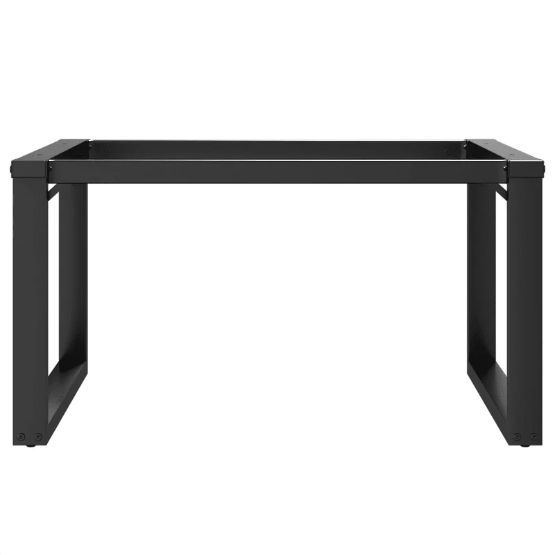 Pieds de table basse cadre en O 80 x 70 x 43 cm installation facile style industriel en acier noir 02_0047218