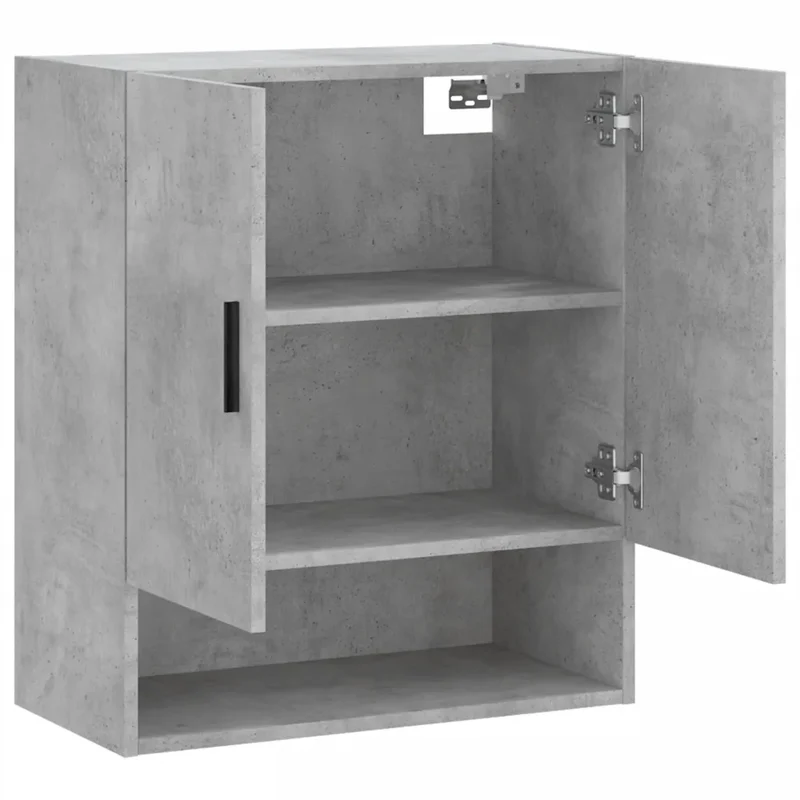 Armoire murale moderne bois d'ingénierie 60 x 31 x 70 cm avec grand espace de rangement en bois gris béton 02_0048777