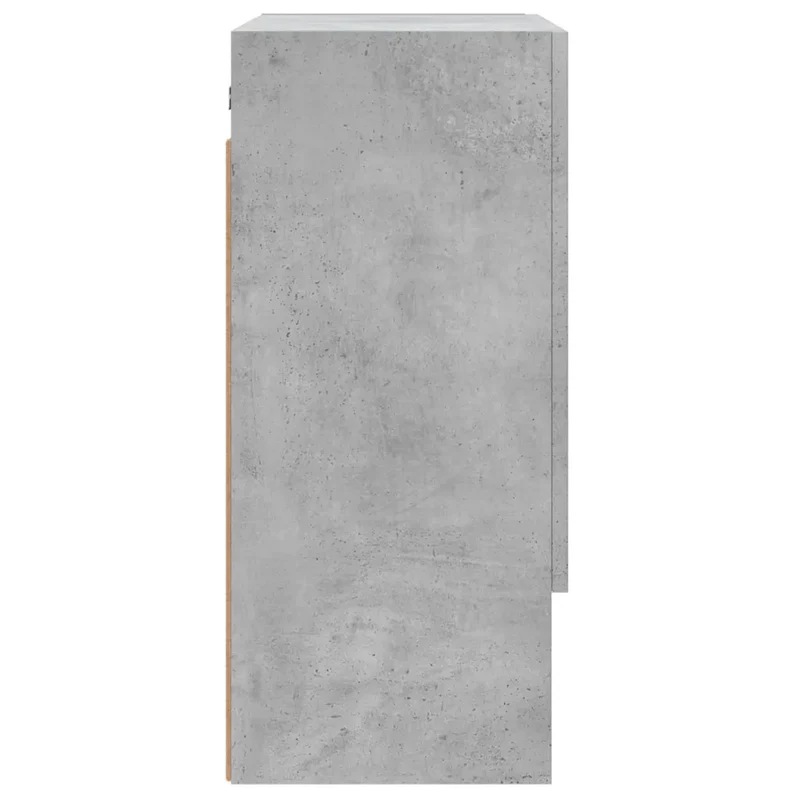 Armoire murale moderne bois d'ingénierie 60 x 31 x 70 cm avec grand espace de rangement en bois gris béton 02_0048777