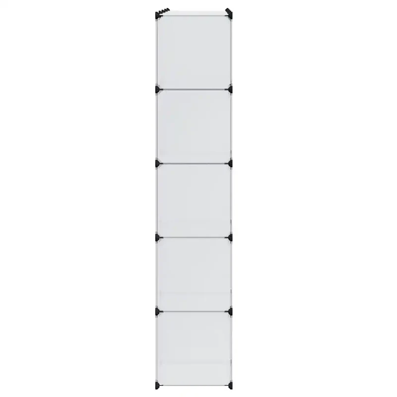 Armoire modulaire élégante 14 compartiments 37 x 146 x 180 cm en plastique blanc 02_0046222
