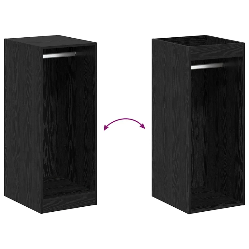 Armoire de rangement moderne avec 3 étagères 41 x 48 x 102 cm espace intérieur organisé en bois d'ingénierie chêne noir 02_0052523