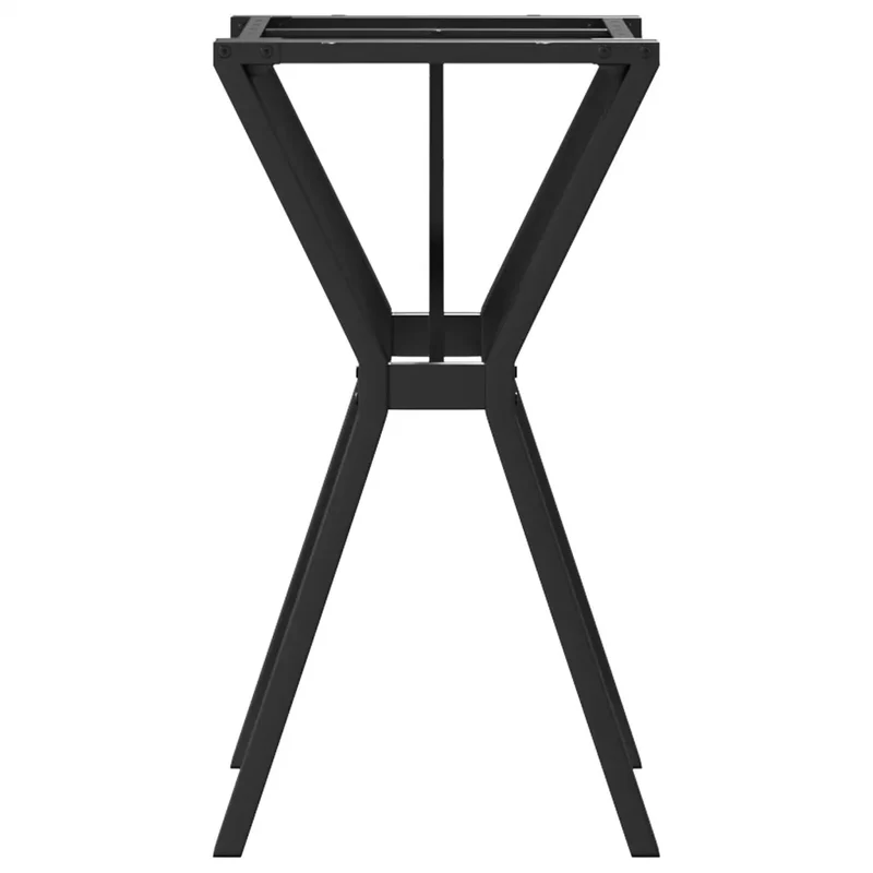 Pieds de table à manger cadre en Y 50 x 40 x 73 cm stables et robustes style industriel en acier noir 02_0047255