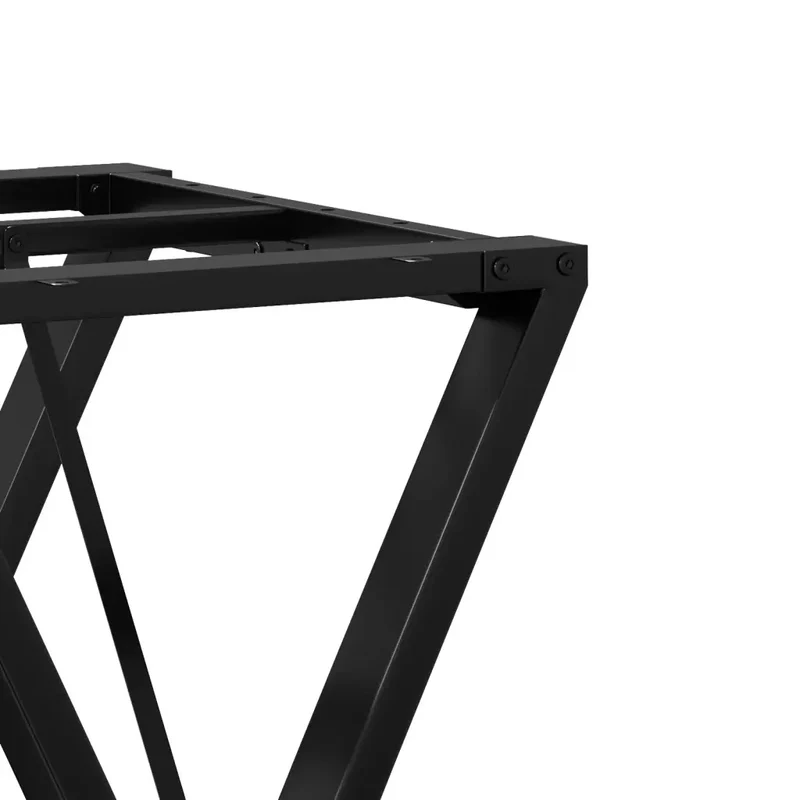 Pieds de table à manger cadre en Y 50 x 40 x 73 cm stables et robustes style industriel en acier noir 02_0047255