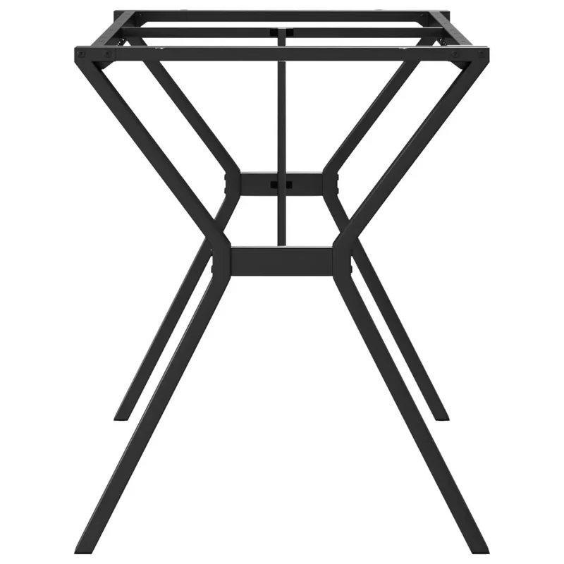 Pieds de table à manger cadre en Y 120 x 60 x 73 cm installation facile style industriel en acier noir 02_0047261