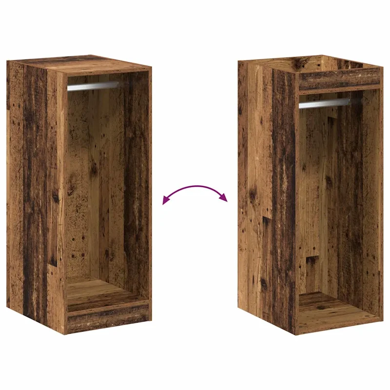 Armoire rectangulaire moderne rangement intérieur avec grand espace de stockage 41 x 48 x 102 cm en bois ancien 02_0052521