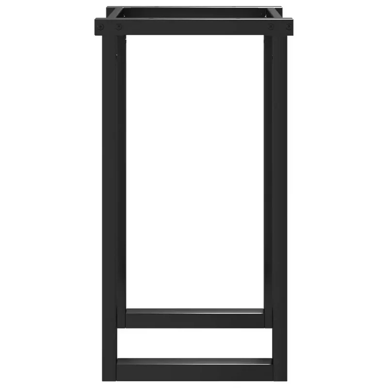 Pieds de table à manger cadre en O 60 x 50 x 73 cm stables et robustes style industriel en acier noir 02_0047224