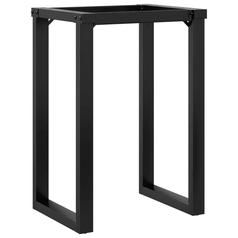 Pieds de table à manger cadre en O 60 x 50 x 73 cm stables et robustes style industriel en acier noir 02_0047224