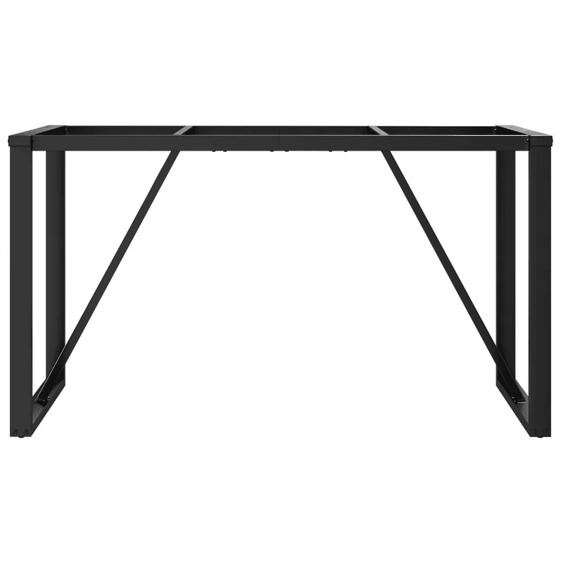 Lot de 2 pieds de table à manger cadre en O 140 x 60 x 73 cm stables et robustes style industriel en acier noir 02_0047230