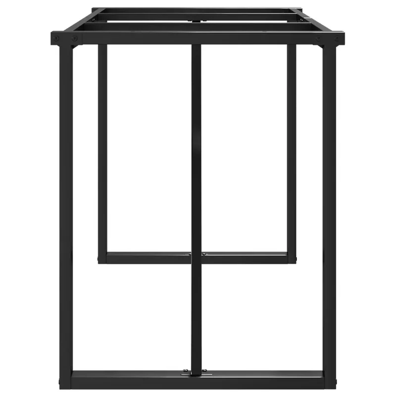 Lot de 2 pieds de table à manger cadre en O 140 x 60 x 73 cm stables et robustes style industriel en acier noir 02_0047230