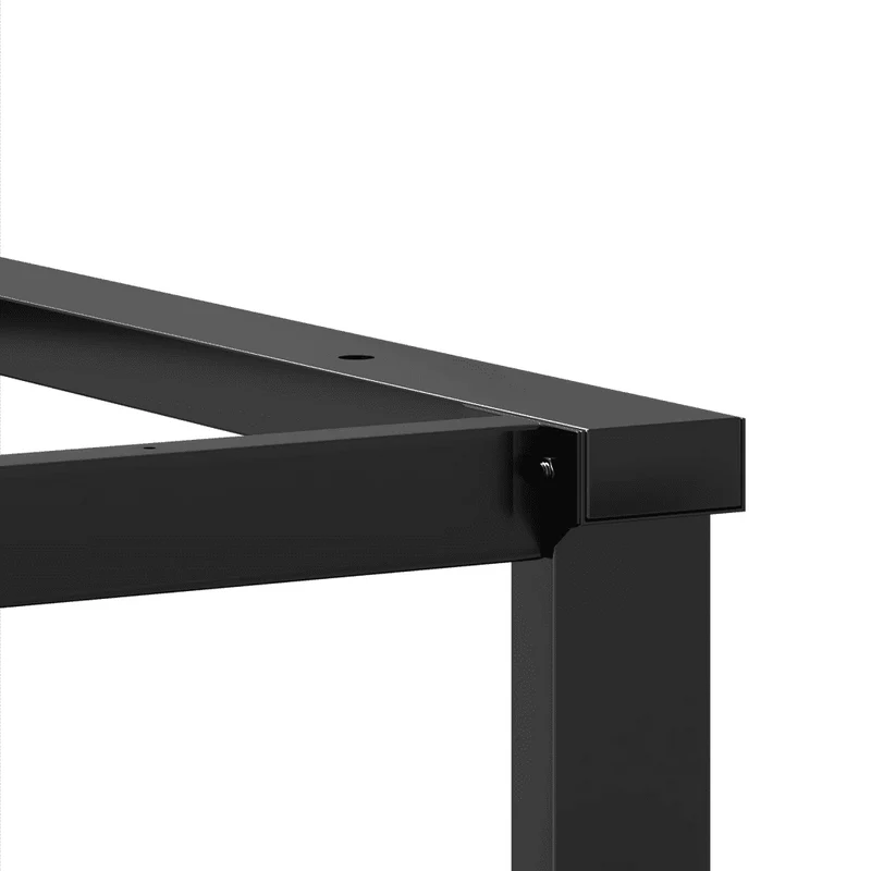 Lot de 2 pieds de table à manger cadre en O 140 x 60 x 73 cm stables et robustes style industriel en acier noir 02_0047230
