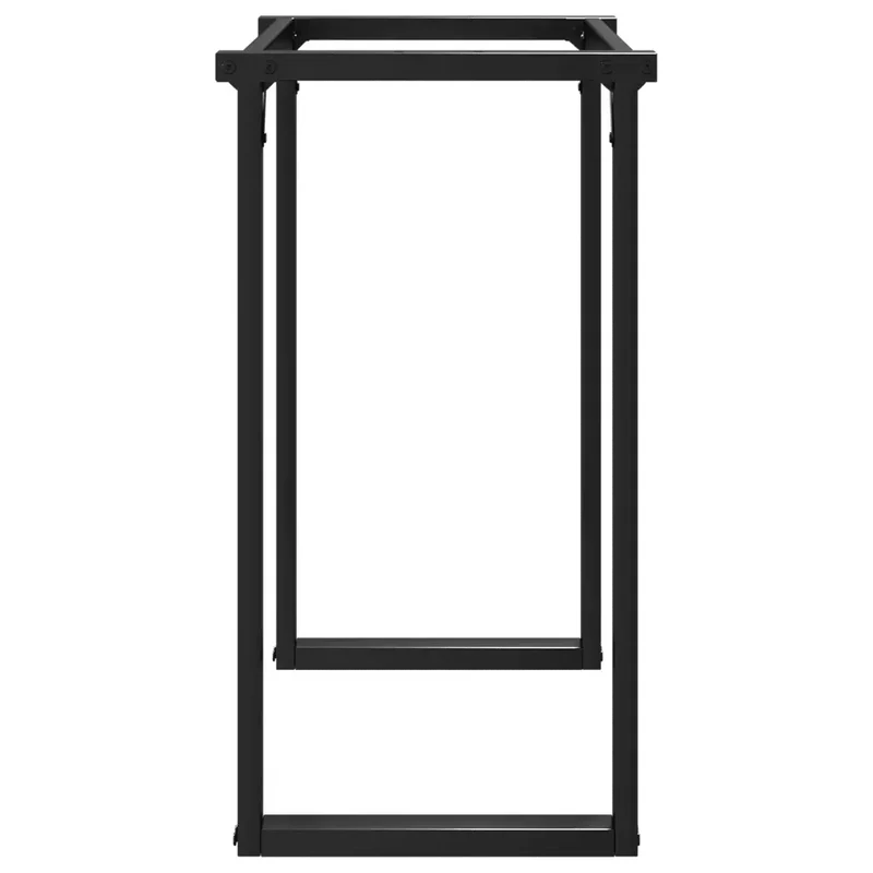 Lot de 2 pieds de table cadre en O 80 x 40 x 73 cm faciles à installer style industriel en acier noir 02_0047228