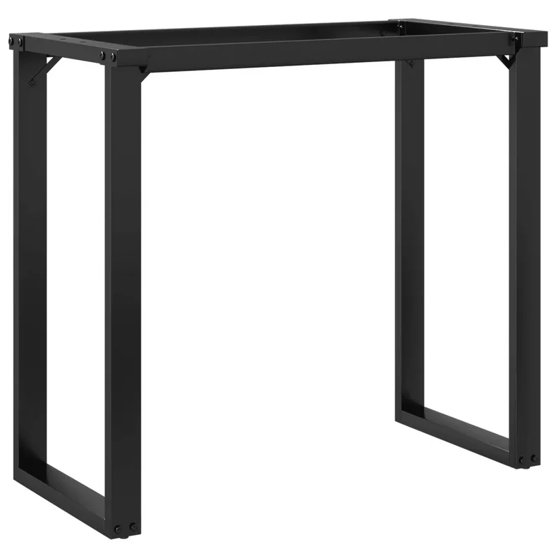 Lot de 2 pieds de table cadre en O 80 x 40 x 73 cm faciles à installer style industriel en acier noir 02_0047228