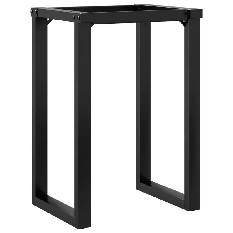 Pieds de table à manger cadre en O 50 x 40 x 73 cm robustes design industriel en acier noir 02_0047223