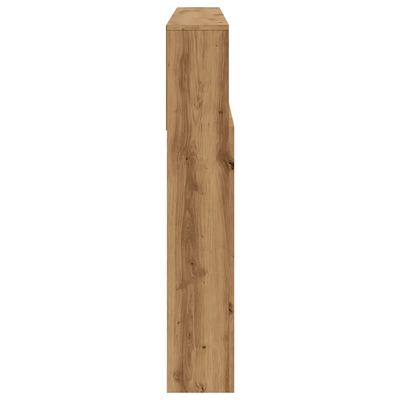 Tête de lit bibliothèque avec rangement 180 x 19 x 103 cm gain de place moderne en bois d'ingénierie chêne artisanal 02_0050961