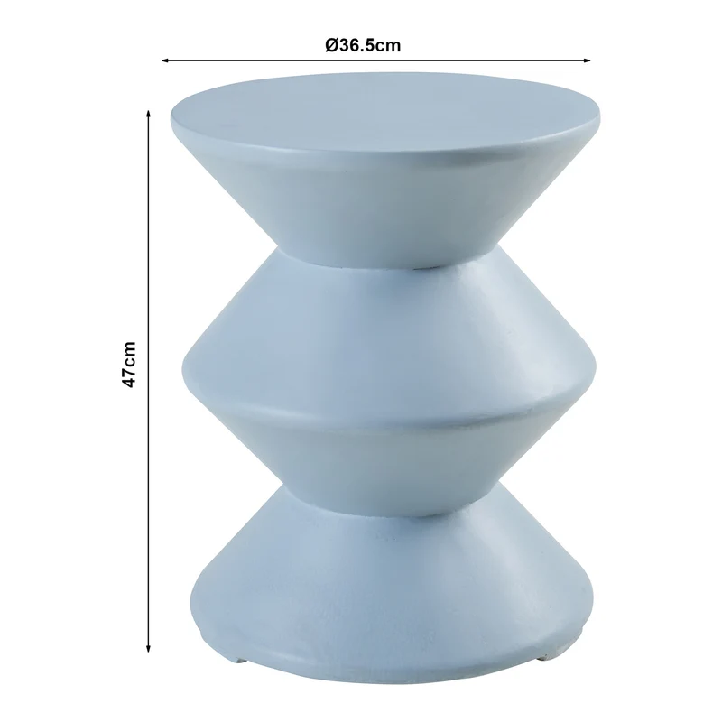 Table d'appoint 47 x 37 cm bleu clair 03_0010920
