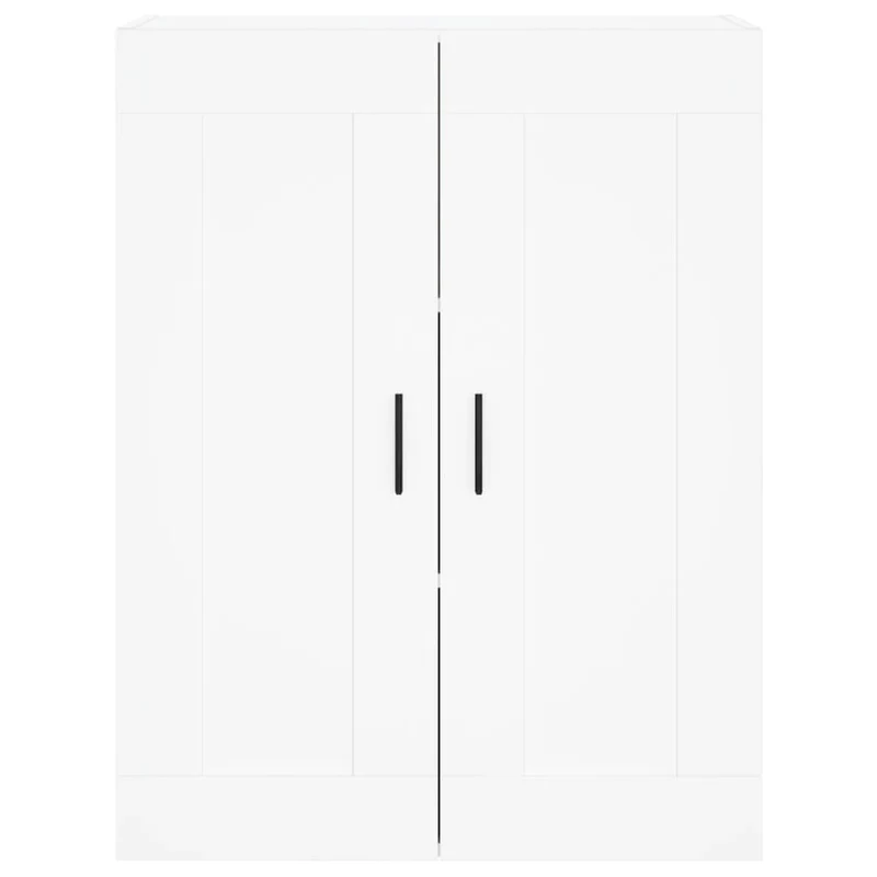 Buffet bahut commode armoire meuble de rangement organisateur cuisine salle de séjour salon haut 69,5 x 34 x 180 cm bois d'ingénierie blanc 02_0032594