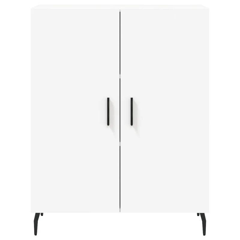 Buffet bahut commode armoire meuble de rangement organisateur cuisine salle de séjour salon haut 69,5 x 34 x 180 cm bois d'ingénierie blanc 02_0032594