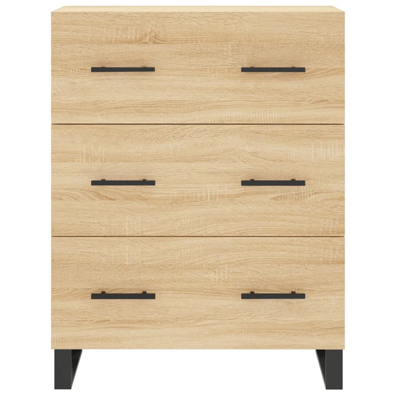 Buffet bahut commode armoire meuble de rangement organisateur cuisine salle de séjour salon haut sonoma 69,5 x 34 x 180 cm bois d'ingénierie marron 02_0034105