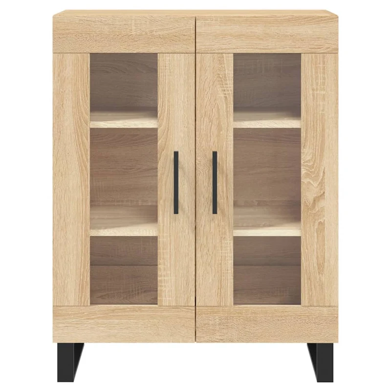 Buffet bahut commode armoire meuble de rangement organisateur cuisine salle de séjour salon haut sonoma 69,5 x 34 x 180 cm bois d'ingénierie marron 02_0034143