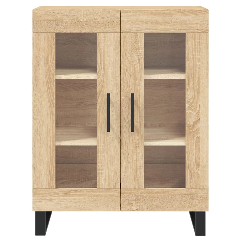 Buffet bahut commode armoire meuble de rangement organisateur cuisine salle de séjour salon haut sonoma 69,5 x 34 x 180 cm bois d'ingénierie marron 02_0034100