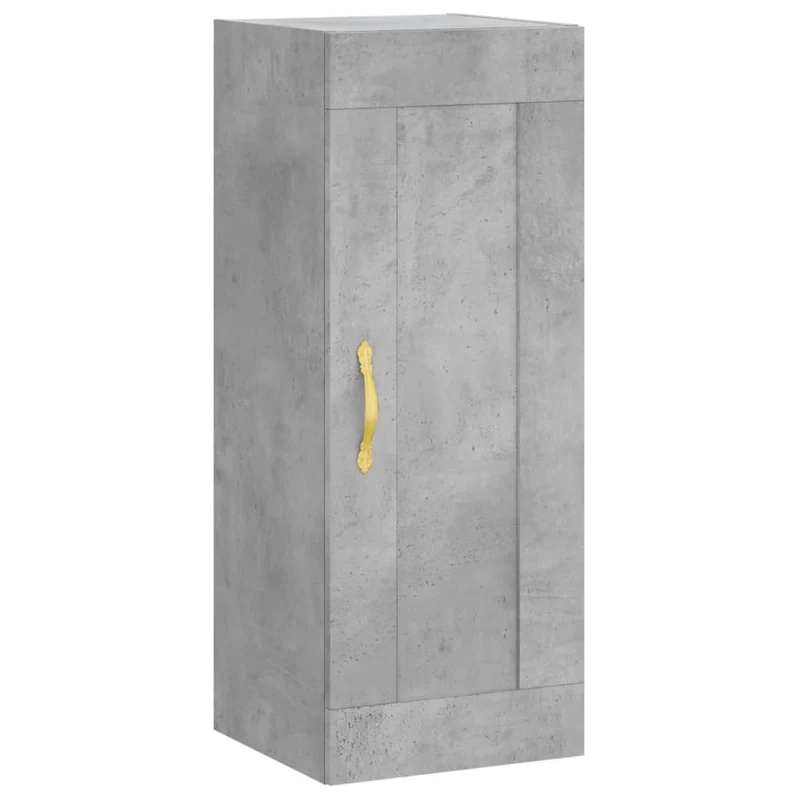 Buffet bahut commode armoire meuble de rangement organisateur cuisine salle de séjour salon haut 34,5 x 34 x 180 cm bois d'ingénierie gris 02_0034329