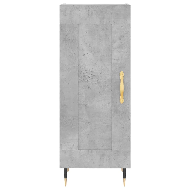 Buffet bahut commode armoire meuble de rangement organisateur cuisine salle de séjour salon haut 34,5 x 34 x 180 cm bois d'ingénierie gris 02_0034329