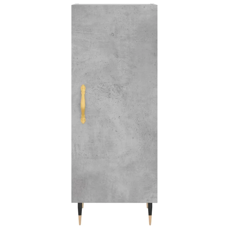 Buffet bahut commode armoire meuble de rangement organisateur cuisine salle de séjour salon haut 34,5 x 34 x 180 cm bois d'ingénierie gris 02_0034424