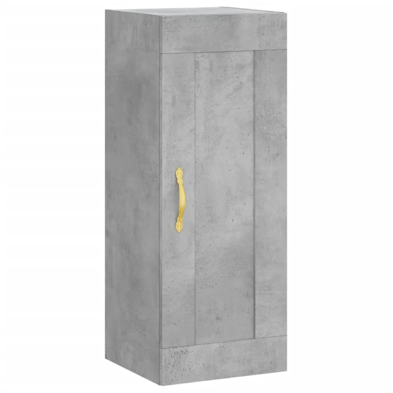 Buffet bahut commode armoire meuble de rangement organisateur cuisine salle de séjour salon haut 34,5 x 34 x 180 cm bois d'ingénierie gris 02_0034424