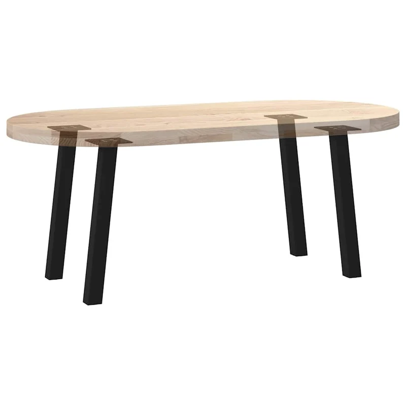 Lot de 4 pieds de table basse 42 cm style moderne design épuré avec patins en acier noir 02_0056785