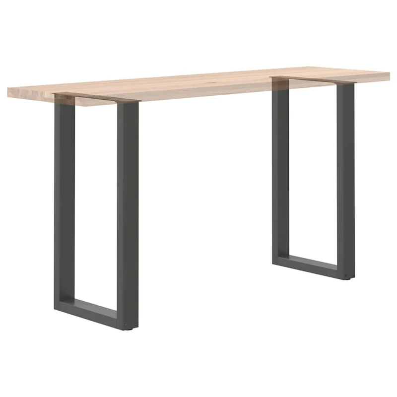 Lot de 2 pieds de table de bar en U avec niveleurs réglables 40 x 90 cm design moderne en acier anthracite 02_0057458