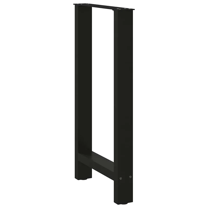 Lot de 2 pieds de table de bar modernes ajustables 50 x 91 cm en acier noir 02_0057568