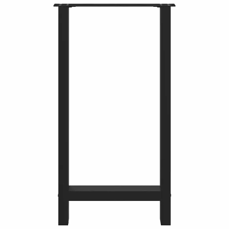 Lot de 2 pieds de table de bar modernes ajustables 50 x 91 cm en acier noir 02_0057568