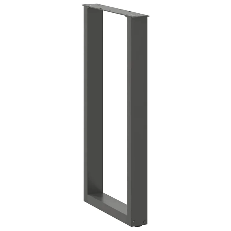 Lot de 2 pieds de table de bar en U 50 x 90 cm avec niveleurs réglables design moderne en acier anthracite 02_0057462