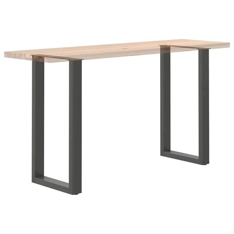 Lot de 2 pieds de table de bar en U 50 x 90 cm avec niveleurs réglables design moderne en acier anthracite 02_0057462