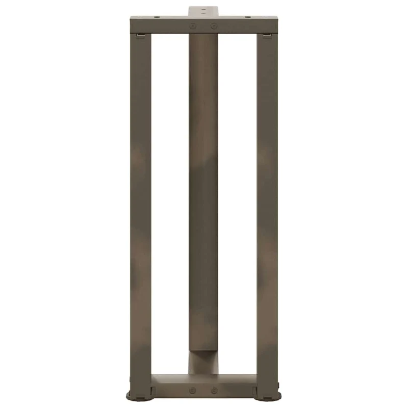 Lot de 2 pieds de table console en T réglables 25 x 28 x 73 cm design moderne en acier noir 02_0057312