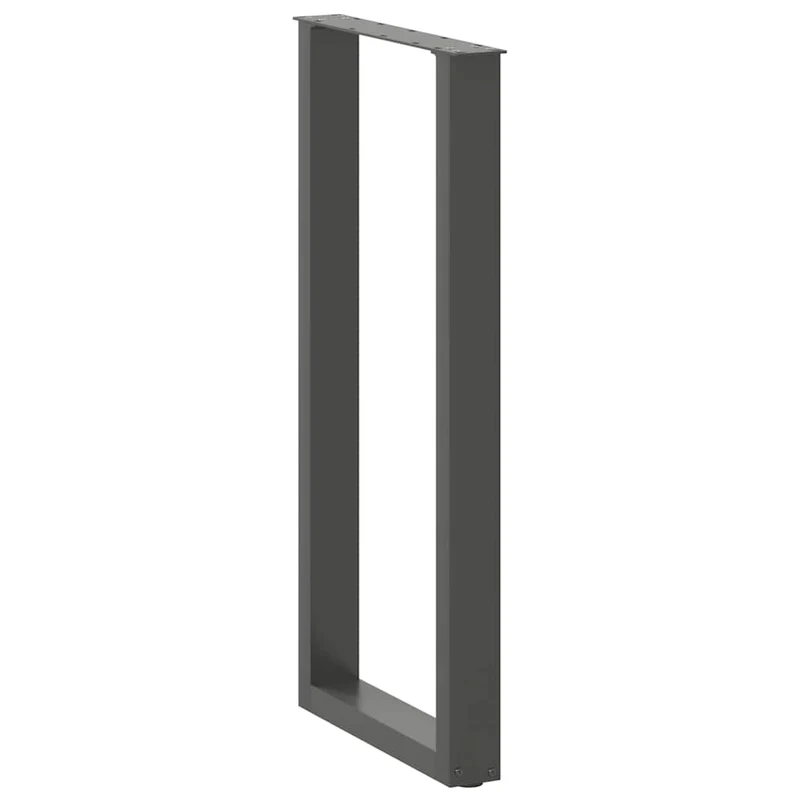Lot de 2 pieds de table de bar en U réglables 40 x 100 cm design moderne en acier anthracite 02_0057470