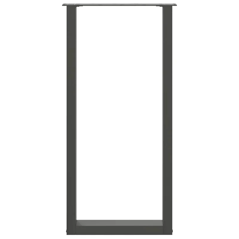 Lot de 2 pieds de table de bar en U réglables 40 x 100 cm design moderne en acier anthracite 02_0057470
