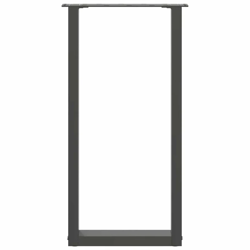 Lot de 2 pieds de table console en U 38 x 72-73 cm avec niveleurs réglables design moderne en acier anthracite 02_0057414