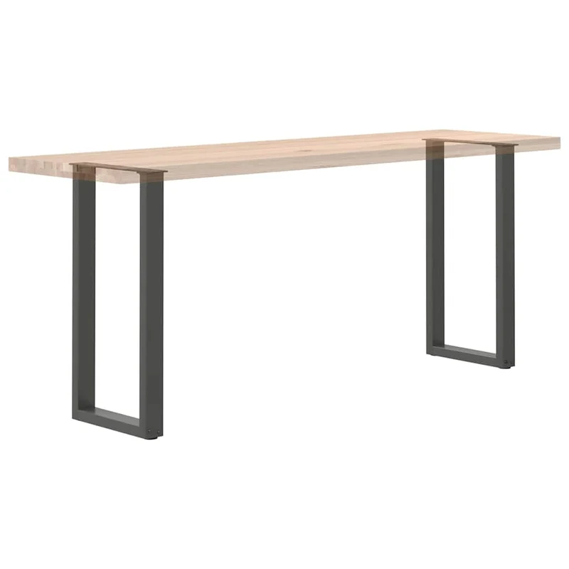 Lot de 2 pieds de table console en U 38 x 72-73 cm avec niveleurs réglables design moderne en acier anthracite 02_0057414