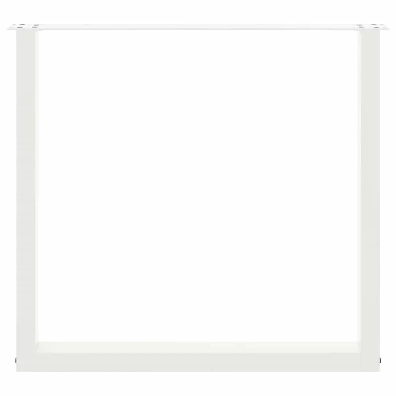 Lot de 2 pieds de table à manger en U 80 x 72 cm réglables design moderne en acier blanc 02_0057429