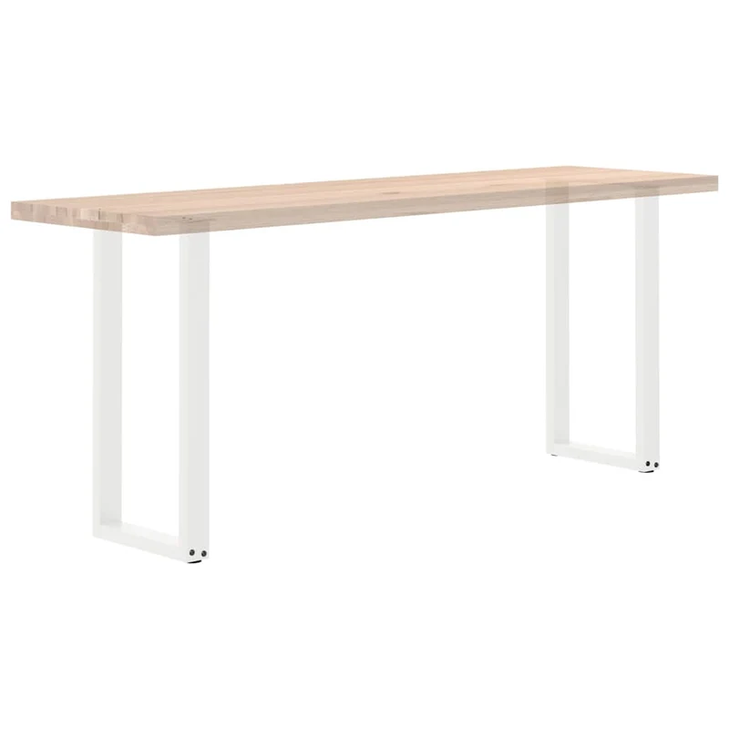 Lot de 2 pieds de table console en U 38 x 72 cm avec niveleurs réglables style moderne en acier blanc 02_0057413