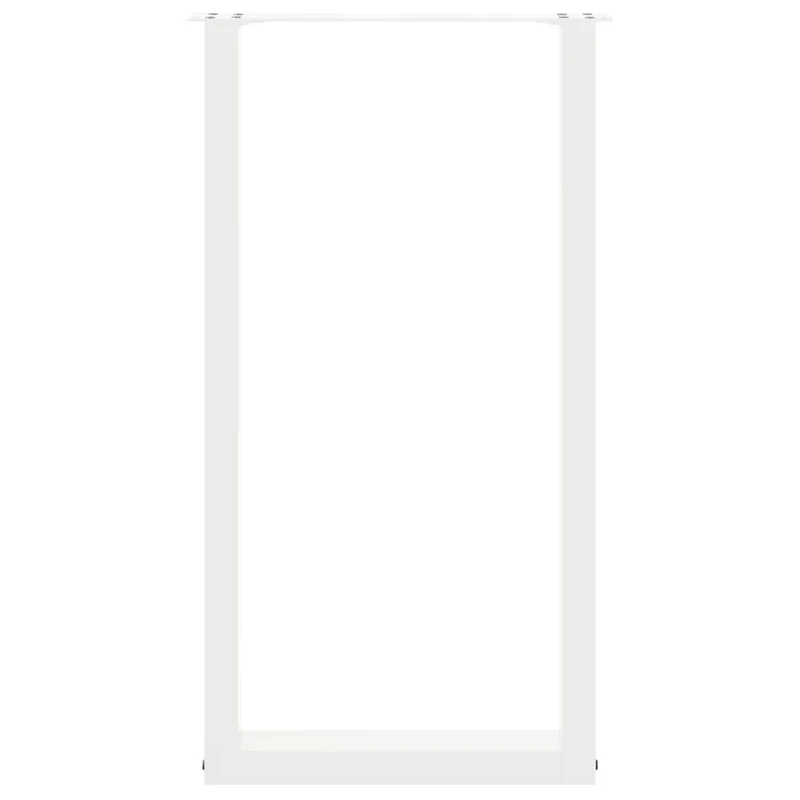 Lot de 2 pieds de table de bar en U réglables 40 x 90 x 91 cm design moderne en acier blanc 02_0057457