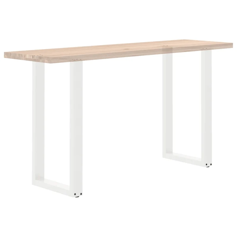 Lot de 2 pieds de table de bar en U réglables 40 x 90 x 91 cm design moderne en acier blanc 02_0057457